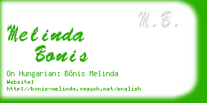 melinda bonis business card